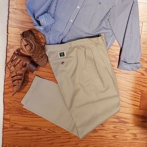 RALPH LAUREN KHAKI PANTS - BOOT CUT - 8 PETITE